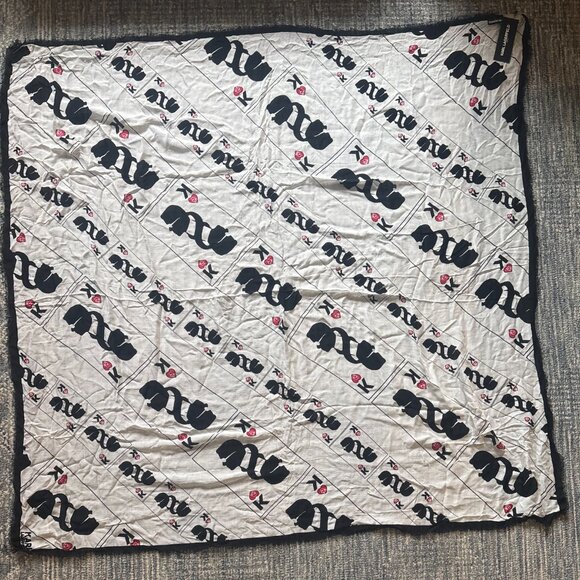 KARL LAGERFELD Black and White Scarf - Picture 8 of 8